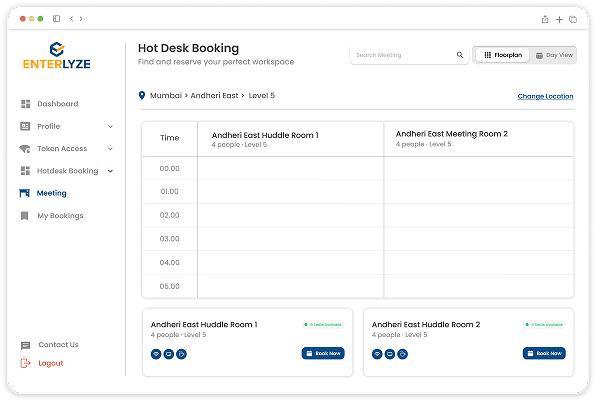 Search and compare meeting rooms